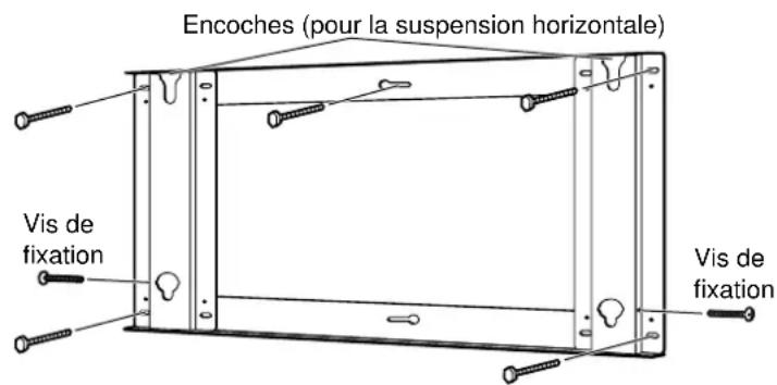 PANASONIC TYWK37PV3 - Installez l'applique de suspension au mur (vertical) sur le mur. - 1