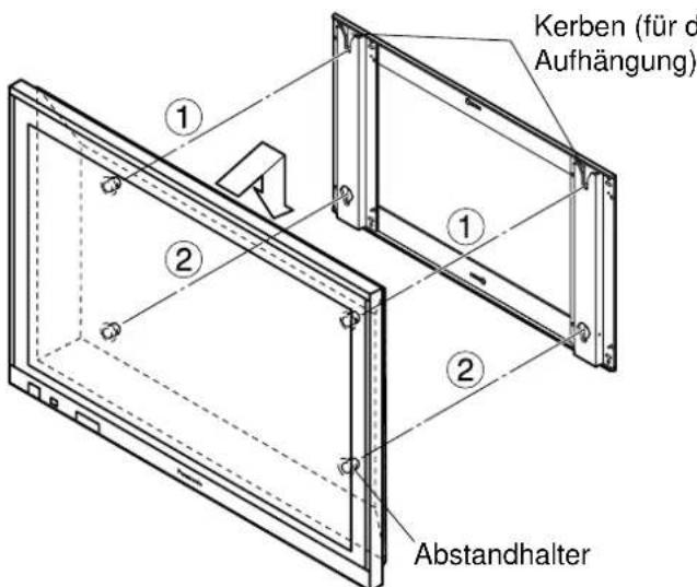 PANASONIC TYWK37PV3 - Montieren Sie das Display an der Wandhängehalterung. - 1