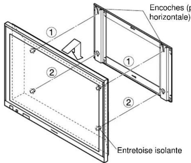 PANASONIC TYWK37PV3 - Installez l'écran sur l'applique de suspension au mur (verticale). - 1