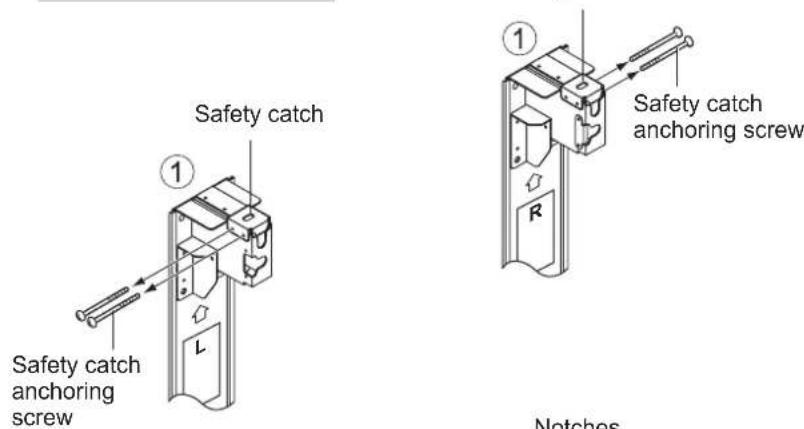 PANASONIC TYWK103PV9 - Install the display to the wall-hanging bracket. - 1