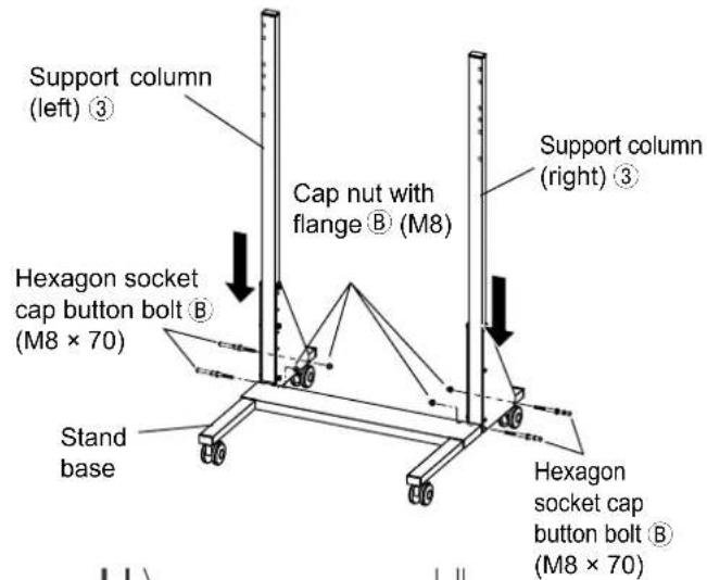 PANASONIC TYST58PF20 - Attaching the support columns - 2