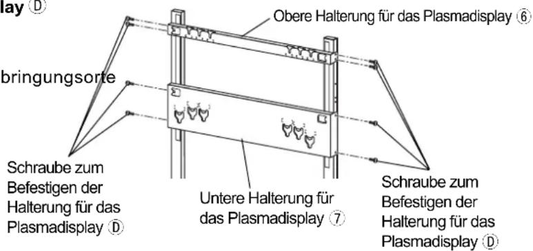 PANASONIC TYST58PF20 - Anbringen der Halterungen für das Plasmadisplay (oben/unten) - 3