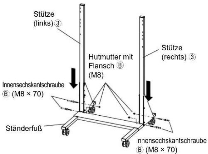 PANASONIC TYST58PF20 - Anbringen der Stützen - 2