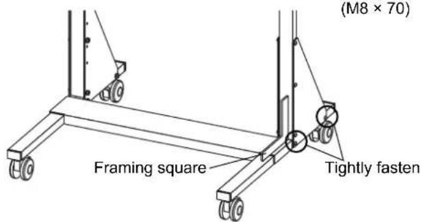 PANASONIC TYST58PF20 - Perpendicular adjustment and fixing of the support columns - 1