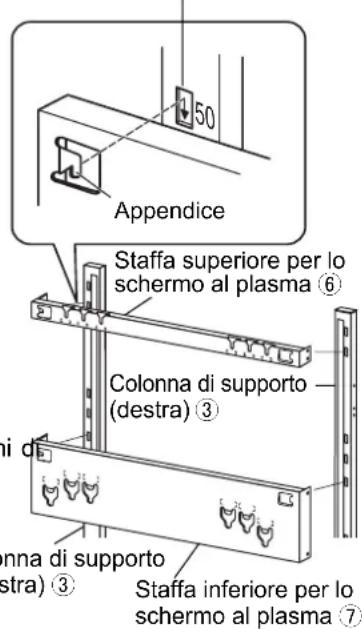 PANASONIC TYST58PF20 - Fissaggio delle staffe per lo schermo al plasma (superiore/inferiore) - 1