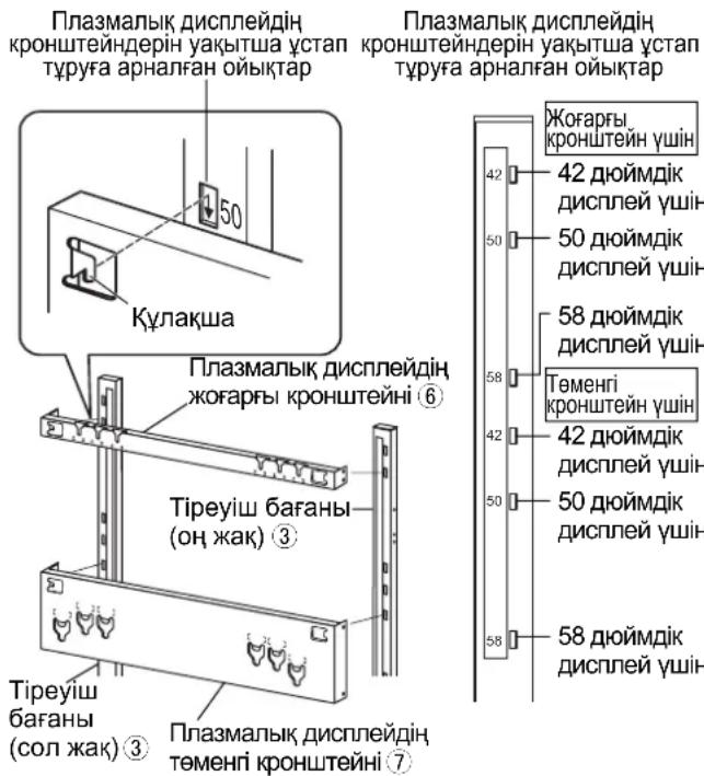 PANASONIC TYST58PF20 - Плазмалык дисплейдің кронштейндерін (жоғарғы/төменгі) бекіту - 1