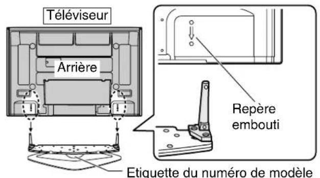 PANASONIC TYST42PX500 - Insérez les montants dans les trous du téléviseur. - 1