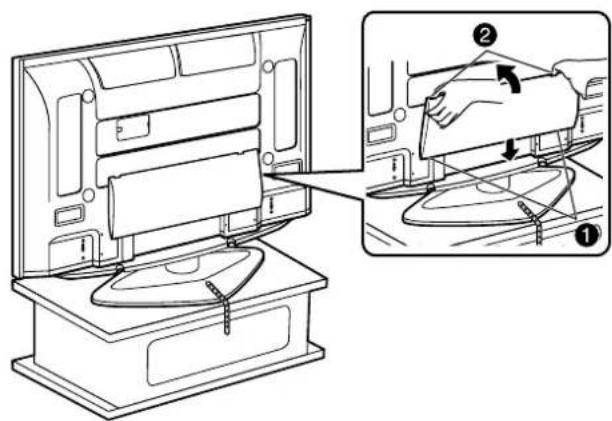 PANASONIC TYST42PX500 - Rimontaggio della copertura del cavo. - 1