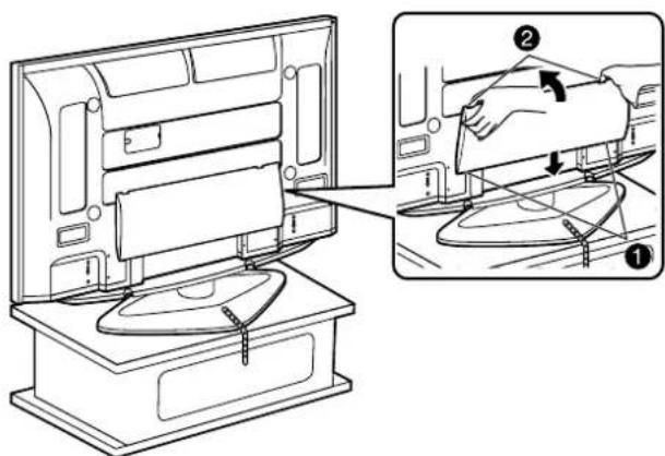 PANASONIC TYST42PX500 - Bevestigen van de kabelafdekking. - 1