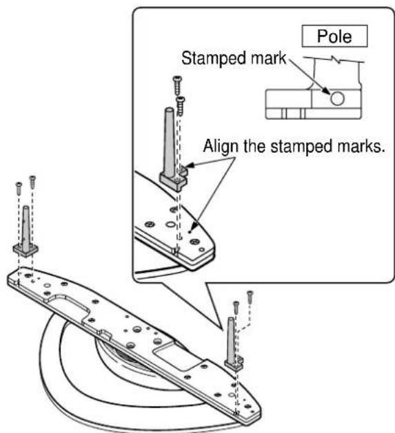 PANASONIC TYST10M - Attach the poles. - 2