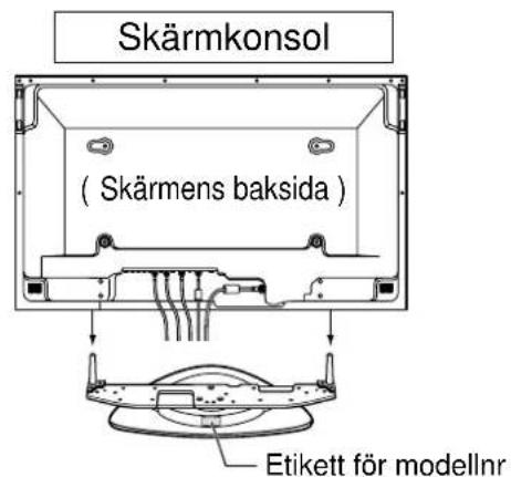 PANASONIC TYST10M - För in stängerna i hålen på skärmens konsol. - 1