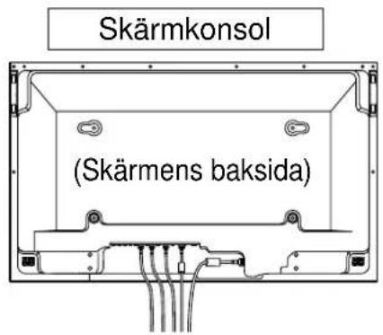 PANASONIC TYST10M - För in stängerna i hålen på skärmens konsol. - 2