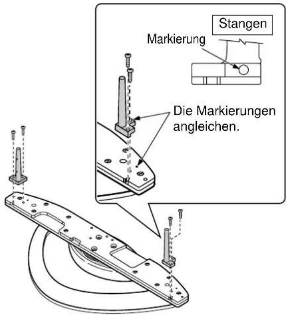 PANASONIC TYST10M - Die Stangen anbringen. - 2