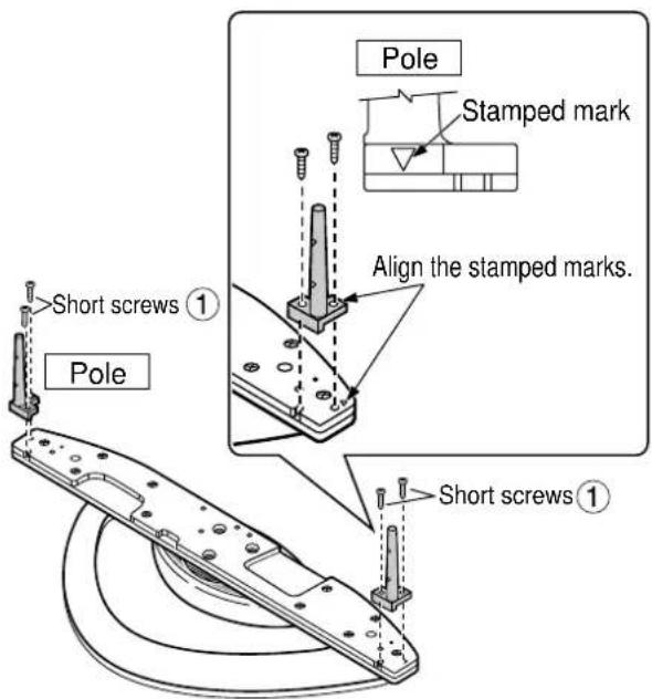 PANASONIC TYST10M - Attach the poles. - 1