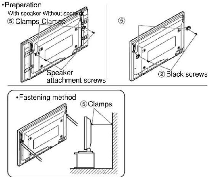 PANASONIC TYST10M - ■ Attaching to a TV stand ■ Attaching to a wall - 2