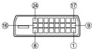 PANASONIC TY42TM6D - Identification des bornes du connecteur d'entrée RVB numérique - 1