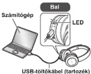 PANASONIC RPBTD10E - Csatlakoztassa a fejhallgatót számítógéphez az USB-töltőkábel használatával - 1