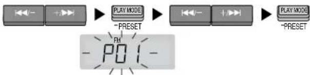 PANASONIC RCCD350 - Tune to Press Select the station and hold the channel Press - 1