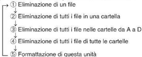 PANASONIC RRXS600 - Eliminazione dei file registrati - 1