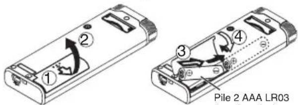 PANASONIC RRXS600 - Insertion des piles - 1