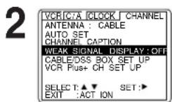 PANASONIC PVV4662 - Weak Signal Display ON/OFF Feature - 2