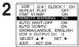 PANASONIC PVV4662 - Remote Warning ON/OFF Feature - 1