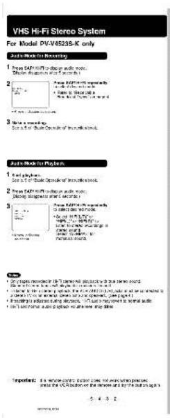PANASONIC PVV4023K - m - 1   0 ; - 3