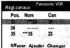 PANASONIC NVVHD1EE - Modifier l'ordre de position des canaux et les noms des chaines - 4