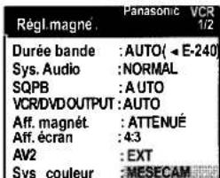 PANASONIC NVVHD1EE - Réglage de la luminosité de l'affichage du magnétoscope (au mode d'attente) - 2