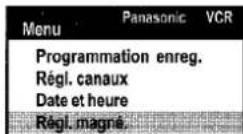 PANASONIC NVVHD1EE - Réglage de la lecture audio - 1