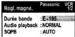 PANASONIC NVVHD1EE - Réglage de la lecture audio - 2