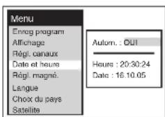 PANASONIC NVSJ412F - Pour activer la fonction de correction automatique de l'heure - 1