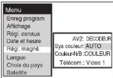 PANASONIC NVSJ412F - Pour sélectionner le système de télévision couleur utilisé durant la lecture ou l'enregistrement depuis une source extérieure - 1