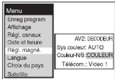 PANASONIC NVSJ412F - Pour sélectionner le système de couleur pendant la lecture ou l'enregistrement - 1