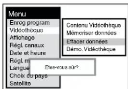 PANASONIC NVHS860F - Pour effacer toutes les données de repertoire de cassettes de la mémoire du magnétoscope - 2