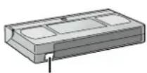 PANASONIC NVHS860F - Pour enregistrer à nouveau sur une cassette dont la languette de protection contre l'effacement a été cassée: - 1