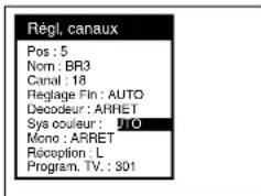 PANASONIC NVHS860F - Pour changer le système video (système télévisuer couleur) - 1