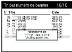 PANASONIC NVHS860F - Pour vérifier le contenu du réseau de cassettes par numéro de cassette, titre, catégorie ou date d'enregistrement - 4