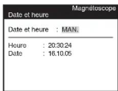PANASONIC NVHS825F - Pour régler manuellement la date et l'heure - 3
