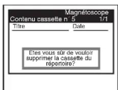 PANASONIC NVHS825F - Pour effacer les données de repertoire de cassettes - 7