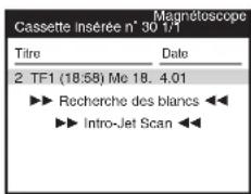 PANASONIC NVHS825F - Pour vérifier quelles séquences sont enregistrées sur la videocassette insérée et pour faire la lecture de l'émission désirée - 1