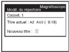 PANASONIC NVHS825F - Pour saisir ou modifier manuellement un titre - 6