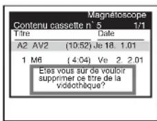 PANASONIC NVHS825F - Pour effacer les données de repertoire de cassettes - 5