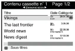 PANASONIC NVFJ712F - Démonstration de la fonction de repertoire de cassettes - 2