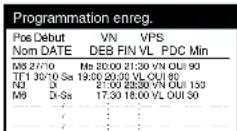 PANASONIC NVFJ712F - Modification d'une programmation d'enregistrement - 1