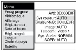 PANASONIC NVFJ712F - Pour sélectionner le système de télévision couleur utilisé durant la lecture ou l'enregistrement depuis une source extérieure - 1