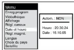 PANASONIC NVFJ712F - Pour régler manuellement l'horloge - 1