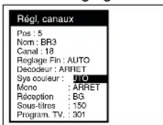 PANASONIC NVFJ712F - Pour changer le système video (système télévisuer couleur) - 1