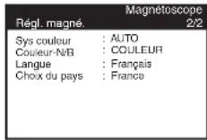 PANASONIC MVHS830F - Réglages divers - 2