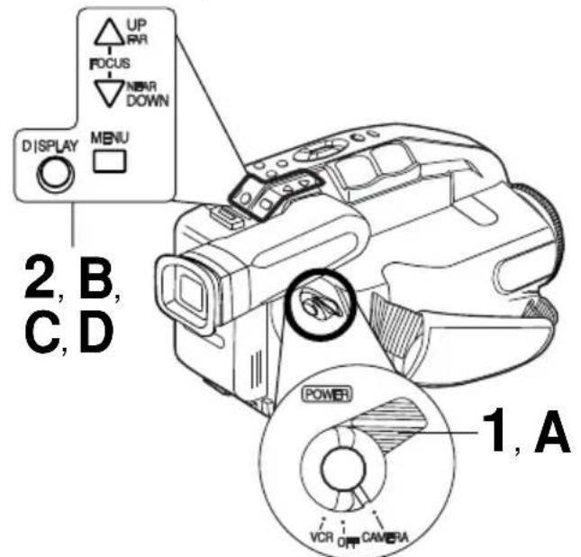 PANASONIC Palmcorder PVL552 - Affichages au viseur/écran DCL - 1